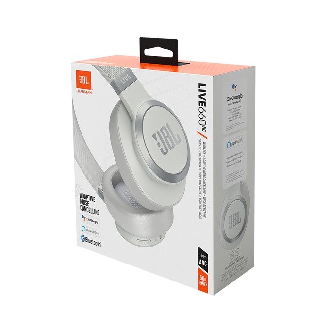 JBL Live 660NC - White - Wireless over-ear NC headphones - Detailshot 10 image number null